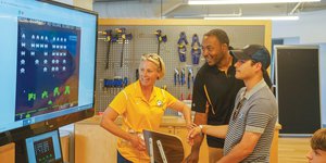 Guest playing battleship in the Forge.